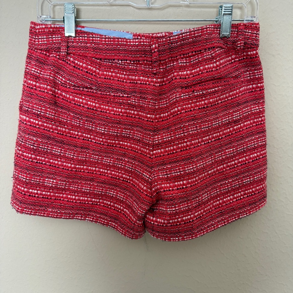 ARTISAN NY Pink/Orange TWEED Chino RETRO Shorts Women's Size 2 LOW RISE Pockets - Picture 2 of 6